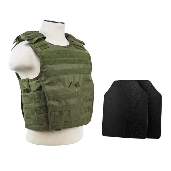 Expert Plate Carrier w/UHMWPE 10"X12' Level IIIA STR's Cut 2X Hard Ballistic Plates