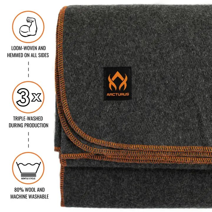 Arcturus Military Wool Blanket - 4.5 Lbs (64" X 88") - Image 13