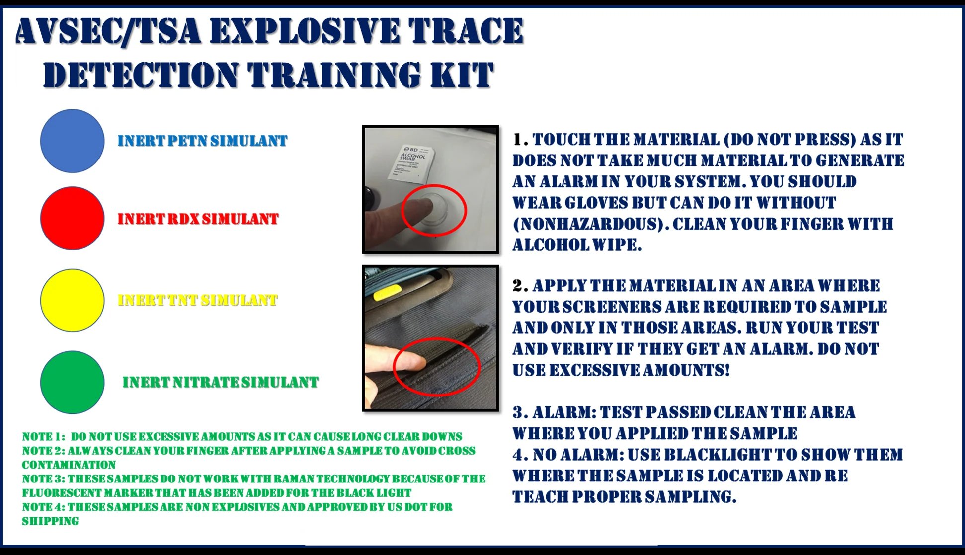 Explosive Trace Detection Training/Testing Kit ETD - Image 2