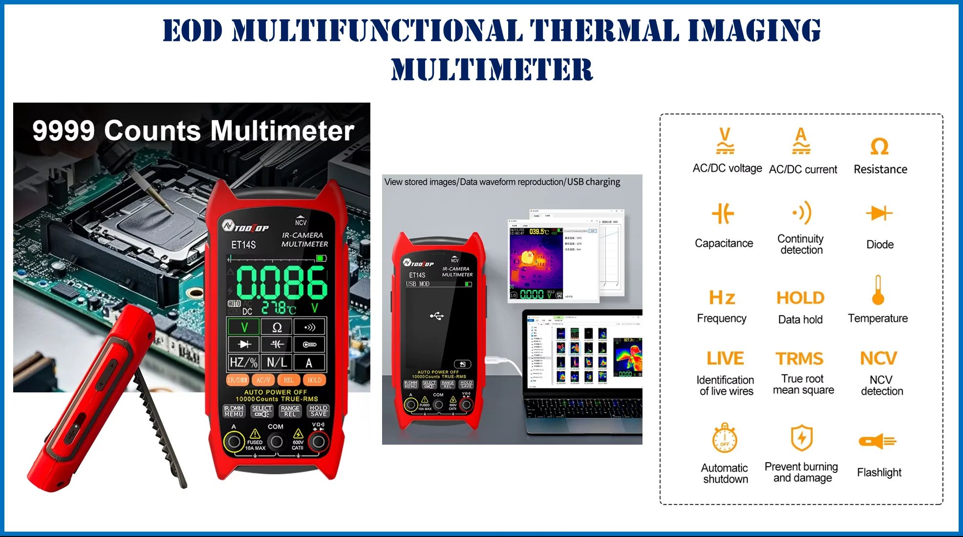 EOD Multifunction Digital and Thermal Multimeter