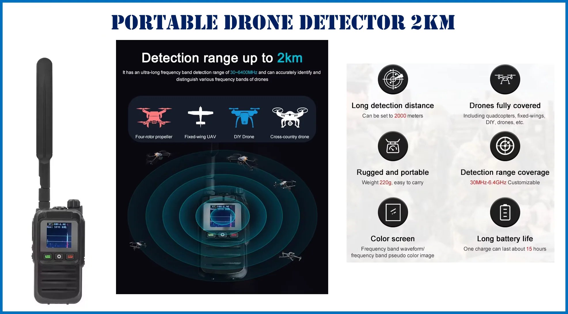 Portable Drone Detector 2 km - Image 2